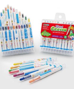 Bút sáp màu xoay Twist Crayon 24 màu - Túi nhựa PVC  