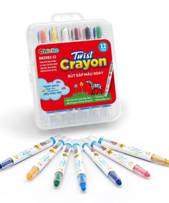 Bút sáp màu xoay Twist Crayon 12màu - hộp nhựa PP  