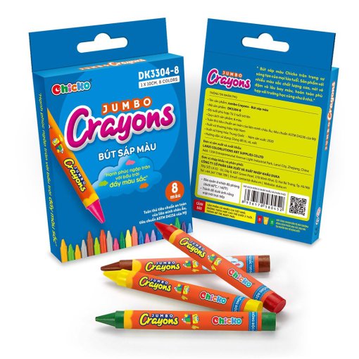 Bút Sáp Màu Jumbo Crayons – 8 Màu