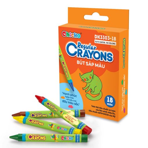 Bút Sáp Màu Regular Crayons - 18 Màu